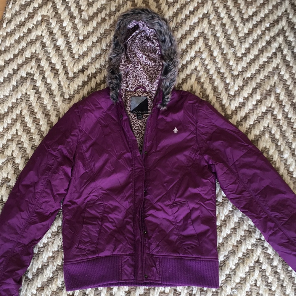 Volcom purple puffer jacket